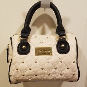 Betsey Johnson Heart Studded Small Mini Speedy Handbag